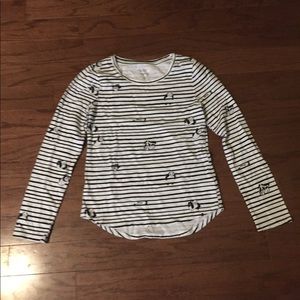 Striped Long Sleeve with Pandas!